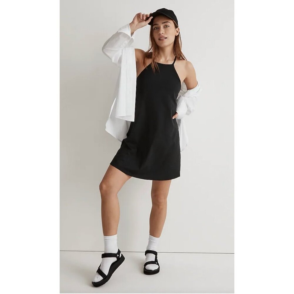Madewell Black Mini Halter Dress